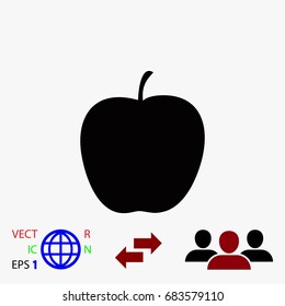 apple icon vector, flat design best vector icon