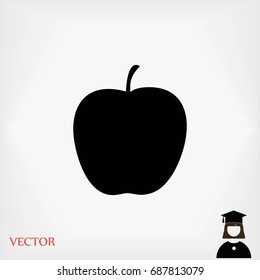 apple icon vector, flat design best vector icon