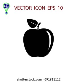 apple icon vector, flat design best vector icon