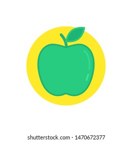 Apple icon. Vector flat illustration.