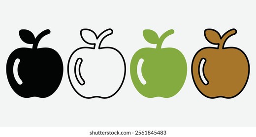 Apple Icon Vector. Apple fruit Icon. Apples.