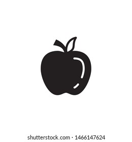 Apple icon vector. Apple fruit symbol illustration. Flat design style on white background.