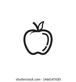 Apple Icon Vector Apple Fruit Symbol Stock Vector (Royalty Free) 1466147615