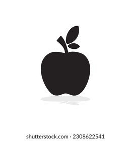Apple icon vector. Apple fruit symbol illustration on white background.