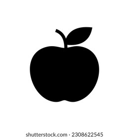 Apple icon vector. Apple fruit symbol illustration on white background.