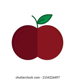 Vector de icono de Apple. fruta, vegetariana. estilo de icono plano. diseño simple editable. Diseño de una ilustración sencilla