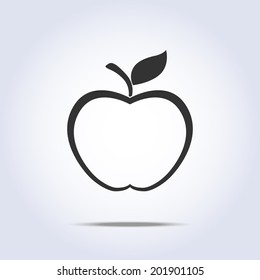 Apple icon in vector in gray colors
