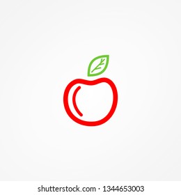 Apple icon. Vector illustration.