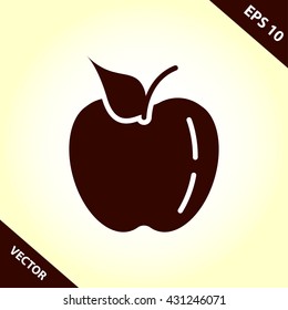 apple icon. apple vector illustration