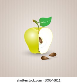  apple icon, vector illustration