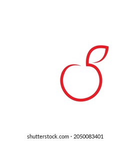 Plantilla de diseño de ilustración de vector de icono de Apple