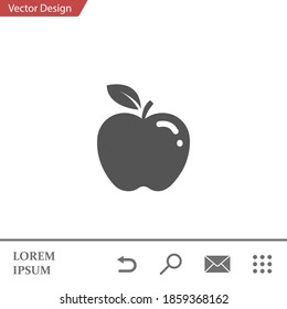 icono de manzana. Ilustración del vector EPS 10.