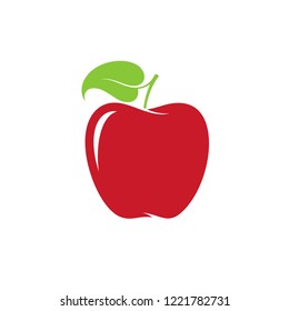 Apple icon. Vector illustration EPS10. Red apple on white background. Natural fruit