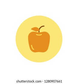 Apple Icon Vector Illustration in Flat Style for Any Purpose