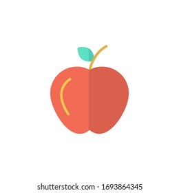 apple icon vector illustration flat style design. isolated on white background