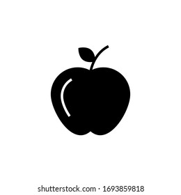 apple icon vector illustration glyph style design. isolated on white background