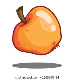 Apple icon. Vector illustration of an apple. Hand drawn apple with a sprig.