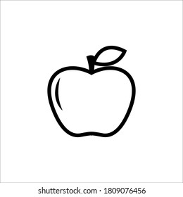 Apple icon vector illustration. Isolated flat icon in trendy style.