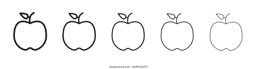 Ilustración vectorial del icono de Apple aislada
