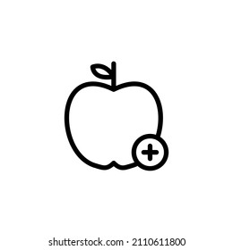 Apple icon vector illustration logo template for many purpose. Isolated on white background.