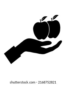 Apple icon vector illustration logo template