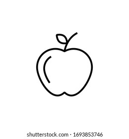 apple icon vector illustration outline style design. isolated on white background