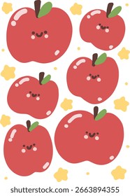 apple icon vector illustration red pattern