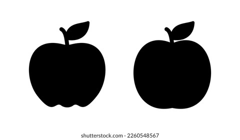 Ilustración vectorial de icono de Apple. Símbolo de Apple y símbolos para diseño web.
