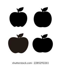 Ilustración vectorial de icono de Apple. Símbolo de Apple y símbolos para diseño web.