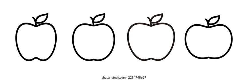 Apple icon vector illustration. Apple sign and symbols for web design.