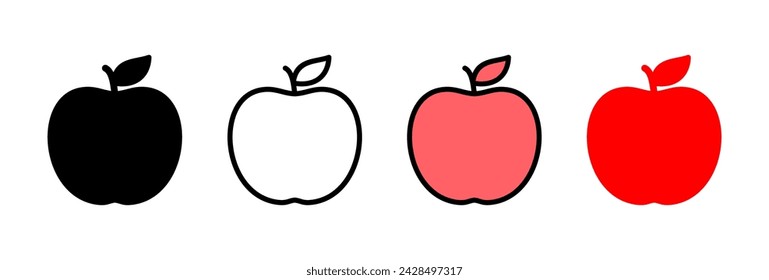 Apple icon vector illustration. Apple sign and symbols for web design.