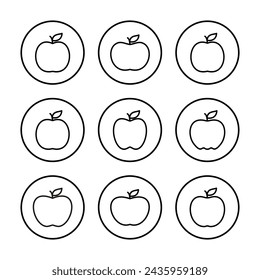 Apple icon vector illustration. Apple sign and symbols for web design.