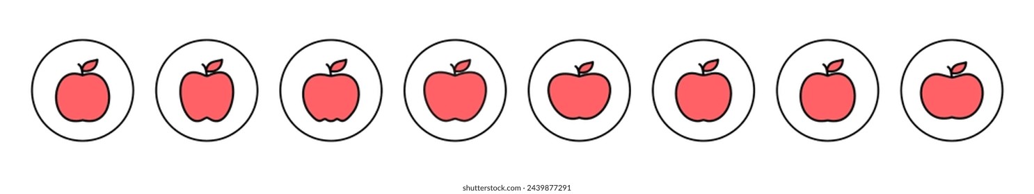 Apple icon vector illustration. Apple sign and symbols for web design.