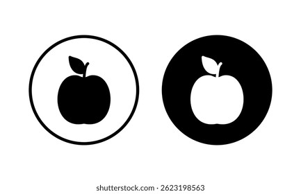 Ilustração de vetor de ícone da Apple. Símbolo de Apple e símbolos para web design.