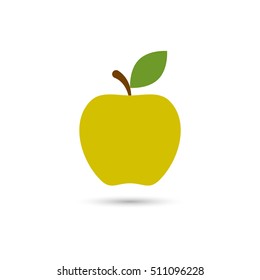 Apple icon vector isolated color illustration.