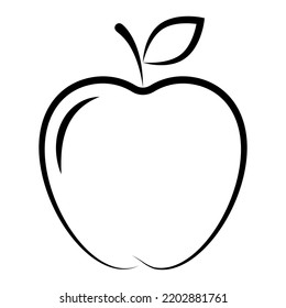 Icono de Apple, ilustración aislada vectorial.