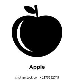 Apple icon vector isolated on white background, logo concept of Apple sign on transparent background, filled black symbol