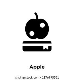 Apple icon vector isolated on white background, logo concept of Apple sign on transparent background, filled black symbol