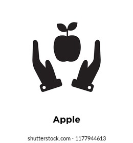 Apple icon vector isolated on white background, logo concept of Apple sign on transparent background, filled black symbol