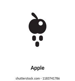 Apple icon vector isolated on white background, logo concept of Apple sign on transparent background, filled black symbol