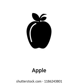 Apple icon vector isolated on white background, logo concept of Apple sign on transparent background, filled black symbol