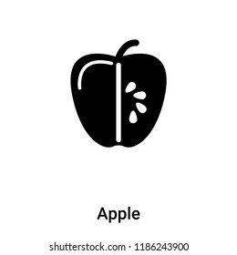 Apple icon vector isolated on white background, logo concept of Apple sign on transparent background, filled black symbol