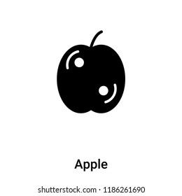 Apple icon vector isolated on white background, logo concept of Apple sign on transparent background, filled black symbol