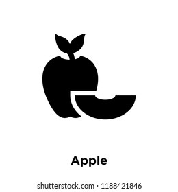 Apple icon vector isolated on white background, logo concept of Apple sign on transparent background, filled black symbol