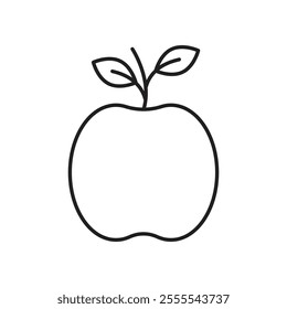 Apple icon vector isolated on white background.