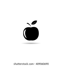 Apple Icon Vector. Apple Icon Isolated on White Background.  Apple Icon Drawing