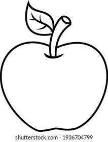 Apple Coloring Sheet Kid This Image Stock Vector (Royalty Free ...