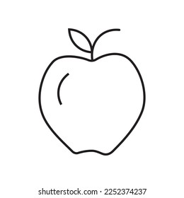 Apple Icon Vector Line Style Symbol, logotype apple icon