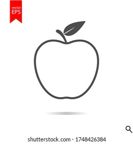 apple icon vector logo, food