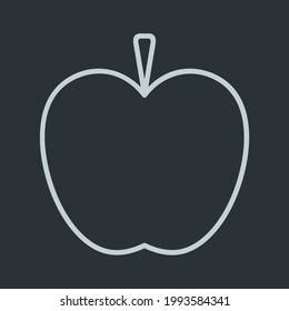 Vector de icono de Apple en fondo negro